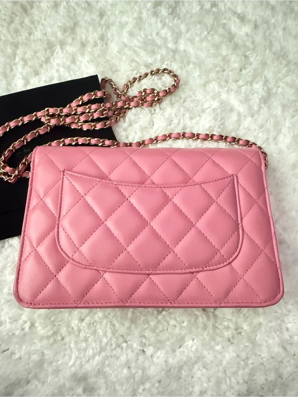 CHANEL Pink Quilted Lambskin Crossbody WOC